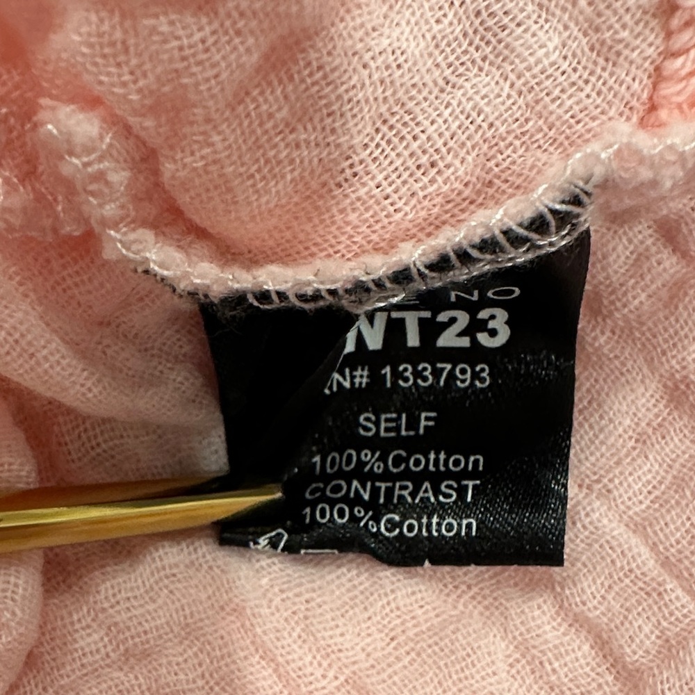 POL Soft Pink Double Gauze and Lace Tunic - Picture 7 of 8
